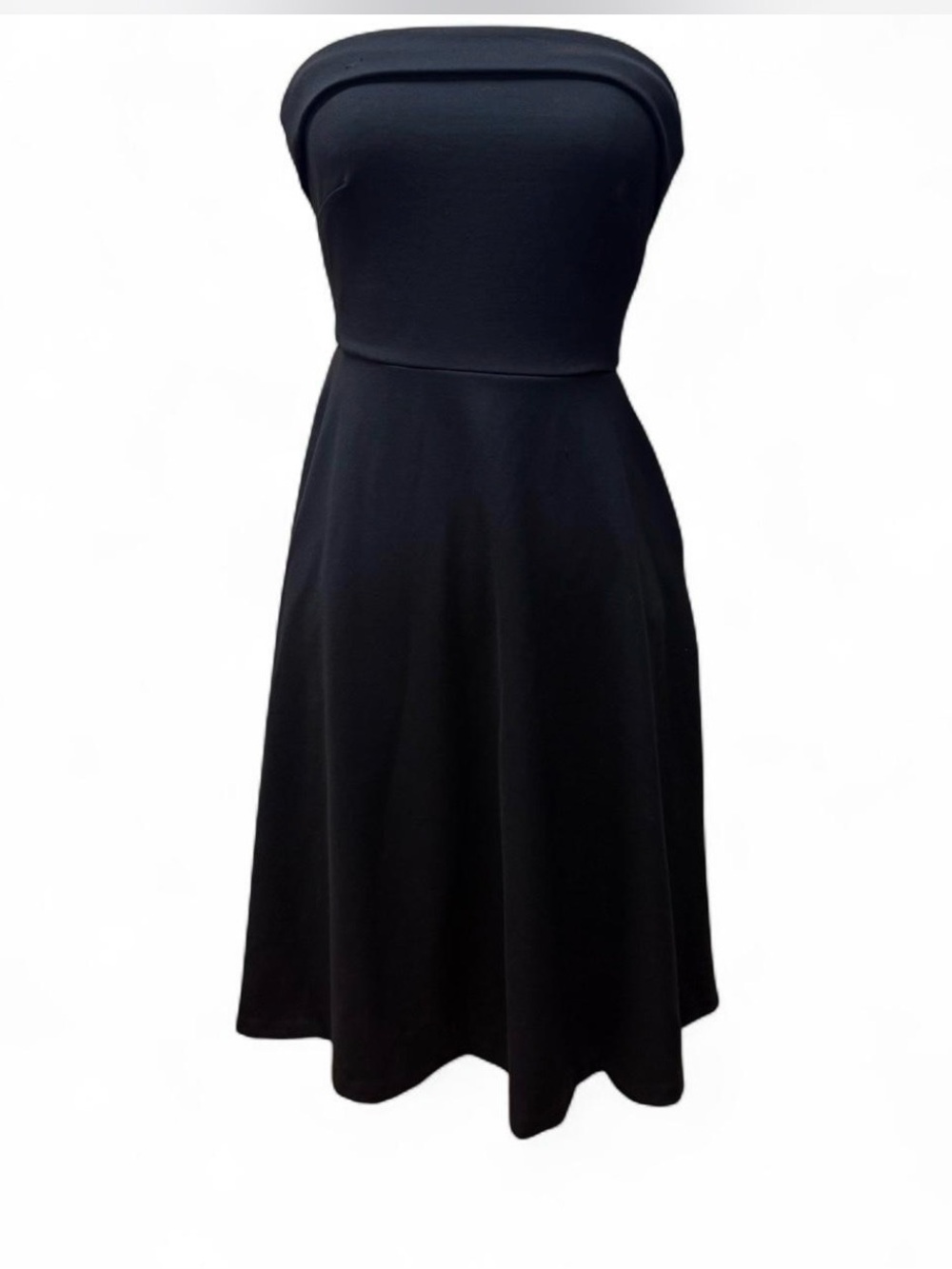 Banana Republic Strapless Black Fit-and-Flare Dress